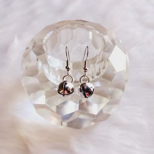 Silver Mini Christmas Bell Ornament Earrings